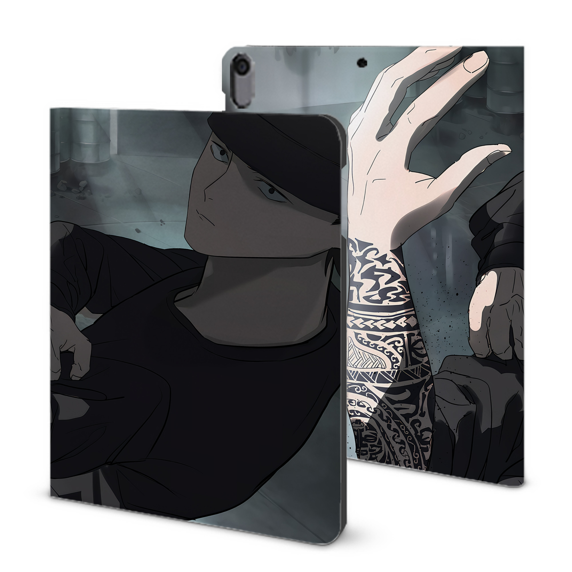 （画像用） 呪術廻戦 Jujutsu Kaisen IPad ケース ブック型 PUレザー TPU 耐衝撃 軽量 薄型 ペン収納なし 全面保護 IPad 各モデル対応